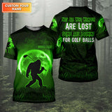 Maxcorners Not All Who Wander Are Lost Bigfoot Custom Golf Shirt, Personalized Golf Shirt, Funny Golf Polo Shirt