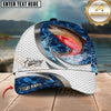 Maxcorners Fishing Water Splash Scale Pattern Personalized Classic Cap (12 Fish Species)
