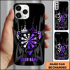 Maxcorners Crown Dartboard King Gold Black Premium Style Multicolor Options Personalized Name 3D Phonecase