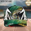 Maxcorners Fishing Cap Underwater Graphic Personalized Name 3D Cap (12 Fish Species)