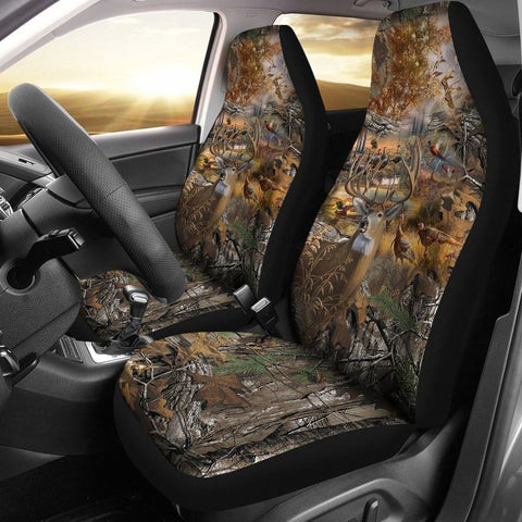 Maxcorners Deer Hunting Waterfowl Camo Car Seat Covers