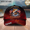 Maxcorners Fishing Patriotic United States Angler Personalized Name 3D Cap (12 Fish Species)