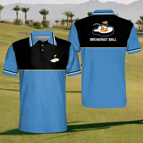 Maxcorners Sunny Side Swing Mens Golf Polo Shirt, Mens Golf Gift, Funny Golf Shirt