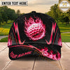 Maxcorners Golf Flaming Golf Ball Lightning Pattern Personalized Name 3D Classic Cap