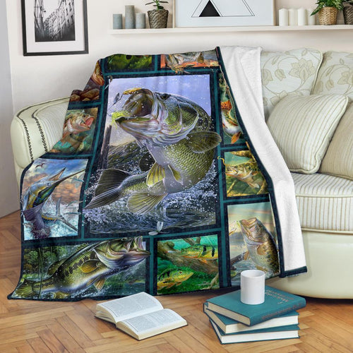 Maxcorners Bass Fishing 3D Quilt - Blanket