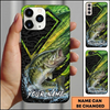 Maxcorners Geometric Scale Custom Name Fishing Phone Case