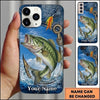 Maxcorners Fishing Blue Ocean Wave Hook Customized Name 3D Cap