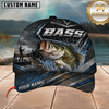 Maxcorners Fishing Geometric Metal Armor Lakeside Scene Customized Name 3D Cap