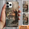 Maxcorners Fishing Sunset Angler Multicolor Options Personalized Name 3D Shirt (12 Fish Species)