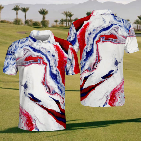 Maxcorners Dynamic Flow Mens Golf Polo Shirt, Mens Goft Shirt, Gift For Golf Lovers