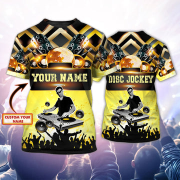 Maxcorners DJ Disc Jockey Personalized 3D All Over Printed Shirt