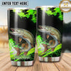 Maxcorners Fishing Tumbler Neon Green Paint Burst Design Personalized Name Tumbler (13 Species)