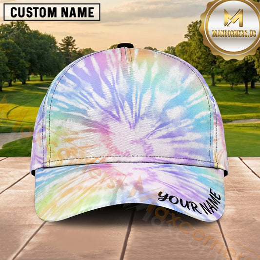 Maxcorners Golf Pastel Tie Dye Personalized Cap