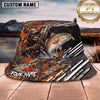 Maxcorners Fishing Red Camo Fishing Scene with Dynamic Splash Personalized Name 3D Bucket Hat (13 Fish Species)