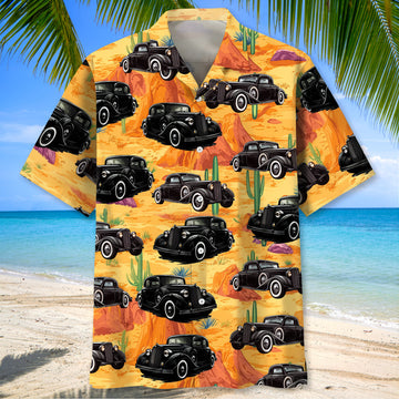 Maxcorners Personalized Hot Rod Desert Hawaiian Shirt