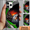 Maxcorners Fishing Grim Reaper Sunset Splash Personalized Name Phone Case  (12 Fish Species)