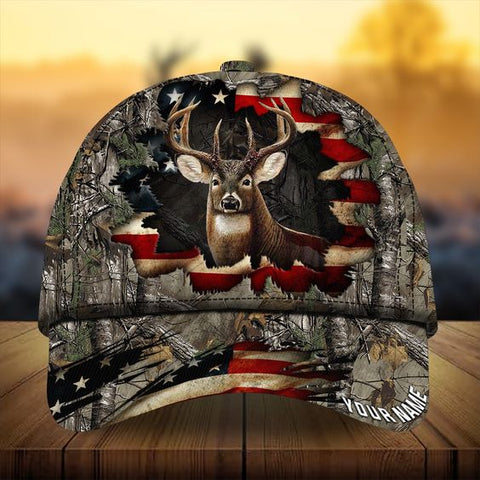 Maxcorners Deer Hunter's Camo Boonie Personalized 3D Hats