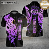 Maxcorners Dragon Dart Shirt Golden Tribal Multioptions Personalized Name, Team Name Unisex 3D Shirt (4 Colors)
