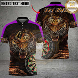 Maxcorners Dart Shirt Tiger Face Roaring Multioptions Personalized Name, Team Name Unisex 3D Shirt (4 Colors)