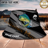 Maxcorners Fishing Gray Strike Splash Personalized Name 3D Bucket Hat (12 Fish Species)