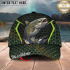 Maxcorners Fishing Neon Hexagon Pattern Personalized Name 3D Cap (12 Fish Species)