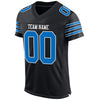 Maxcorners Custom Black Panther Blue-White Mesh Authentic Football Jersey LM2605