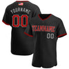 Maxcorners Custom Black Red-White Premium American Flag Fashion Baseball Jersey LM0210
