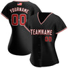 Maxcorners Custom Red Black-White Premium American Flag Fashion Baseball Jersey LM0210