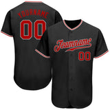 Custom Black Authentic Baseball Jersey (Multicolor)
