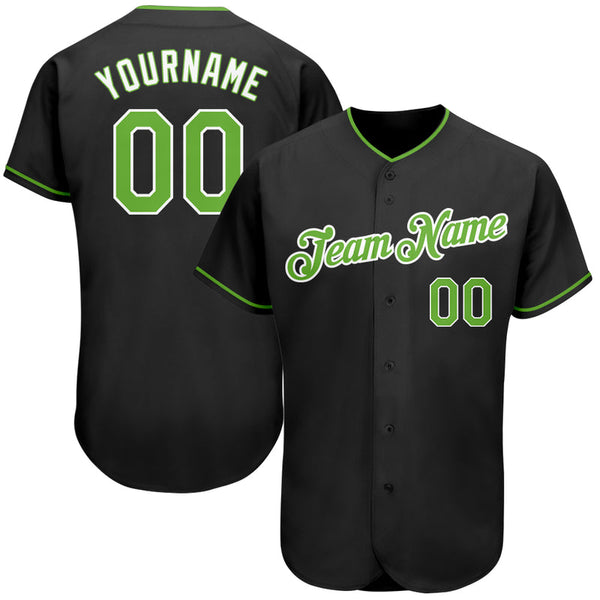 Custom Black Authentic Baseball Jersey (Multicolor)