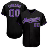 Custom Black Authentic Baseball Jersey (Multicolor)