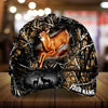 Maxcorners Epic Deer Hunting Art US Flag Camo Pattern 3D Multicolor Personalized Cap