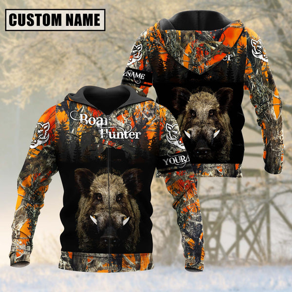 Maxcorners Custom Name Boar Hunting Shirt 3D All Over Printed Clothes