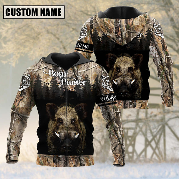 Maxcorners Custom Name Boar Hunting Shirt 3D All Over Printed Clothes