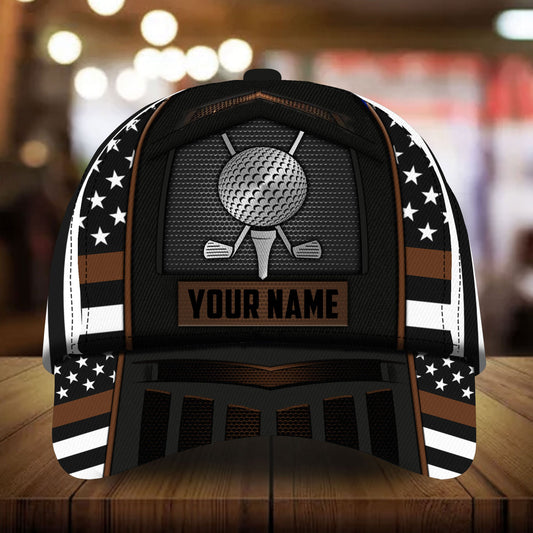 Maxcorners Golf Lover Premium Cool Golf Personalized Name All Over Printed Cap