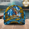 Maxcorners Fishing Explosive Water Splash Personalized Name 3D Cap