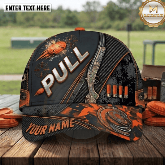 Maxcorners Clay Pigeon Trap Shooting Pull Engraved Shotgun Carbon Fiber Shells Custom Name Classic Cap
