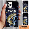 Maxcorners Dark Hexagon Water Splash Personalized Name Phone Case (13 Fish Species)