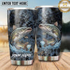 Maxcorners Fishing Tumbler Gray Smoke Scale Texture Design Personalized Name Tumbler (13 Species)
