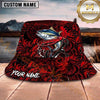 Maxcorners Fishing Epic Sunset Fishing Skull Design Personalized Name 3D Bucket Hat (13 Fish Species)