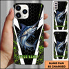 Maxcorners Fishing Honeycomb Green Camo Personalized Name 3D Phone Case (12 Fish Species)