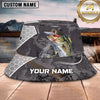 Maxcorners Fishing Dark Skull Fishing Adventure with Bold Rod Personalized Name 3D Bucket Hat (13 Fish Species)
