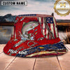 Maxcorners Fishing Green Camo Fishing Adventure with Bold Splash Personalized Name 3D Bucket Hat (13 Fish Species)