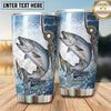 Maxcorners Fishing Tumbler Water Droplet Hook Design Personalized Name Tumbler (13 Species)