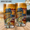 Maxcorners Fishing Tumbler Retro Orange Fishing Beer Design Personalized Name Tumbler (13 Species)