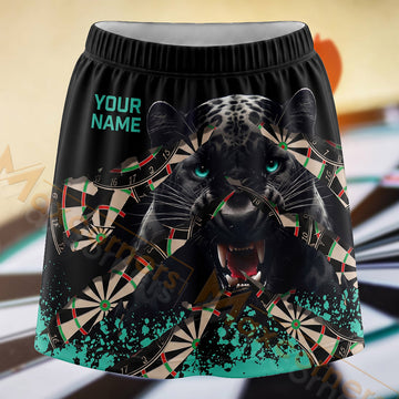 Maxcorners Darts Black Dog Splash Dartboard Personalized 3D Skort, Skirts With Shorts