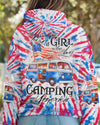 Maxcorners Just A Girl Who Loves Camping And America Tie Dye All Over Print LM2101