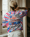 Maxcorners Just A Girl Who Loves Camping And America Tie Dye All Over Print LM2101