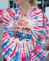 Maxcorners Just A Girl Who Loves Camping And America Tie Dye All Over Print LM2101