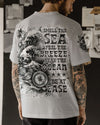 Maxcorners Smell The Sea Feel The Breeze Compass Waves All Over Print LM1501